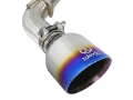 Picture of aFe POWER Takeda 2-5in 304 SS CB Exhaust w- Blue Flame Tips 17-19 Infiniti Q60 V6-3-0L tt