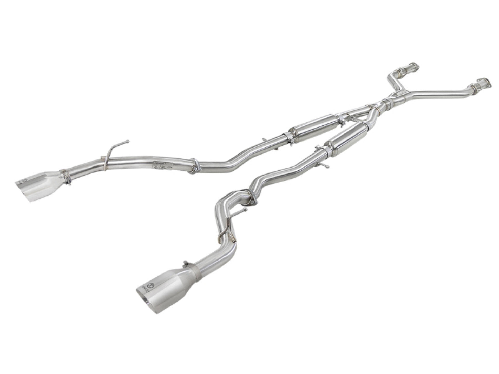 Picture of aFe POWER Takeda 2-5in 304 SS CB Exhaust w- Polished Tips 17-19 Infiniti Q60 V6-3-0L tt