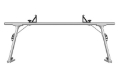 Picture of Thule TracRac SR Sliding Overhead Truck Rack - Full Size RACK ONLY-Req- SR Base Rails - Silver