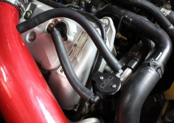 Picture of J&L 99-04 Ford Mustang SVT Cobra Passenger Side Oil Separator 3-0 - Black Anodized