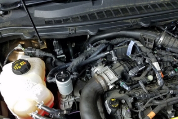 Picture of J&L 2015-2024 Ford Edge Sport-ST Passenger Side Oil Separator 3-0 - Clear Anodized