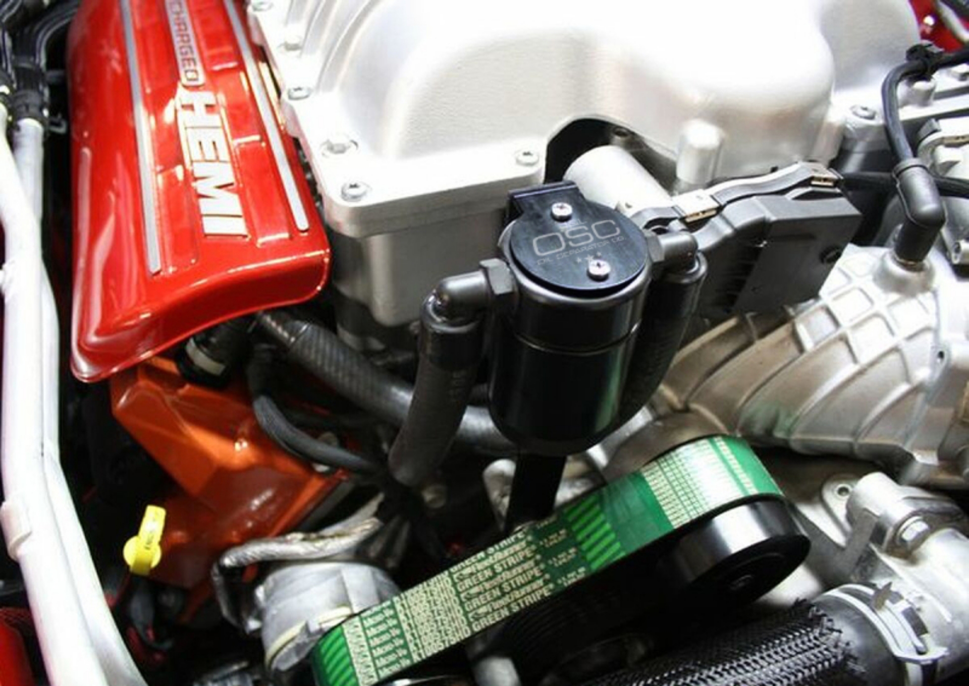 Picture of J&L 15-25 Dodge Hellcat-Demon 6-2L Hemi Passenger Side Oil Separator 3-0 - Black Anodized