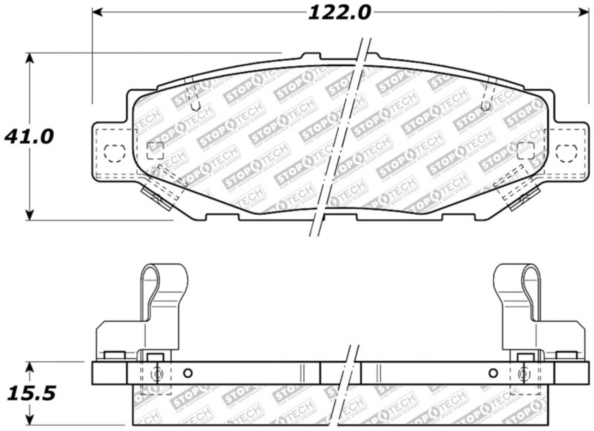 Picture of StopTech 92-00 Lexus GS300 Street Select Rear Brake Pads