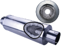 Picture of Diamond Eye MFLR 5inID SGL IN-SGL OUT 7inDIA X 24in BODY 30in LENGTH LOUVERED SLOTTED ENDS 409 SS