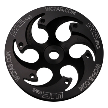 Picture of Wehrli 01-16 Chevrolet 6-6L Duramax Twin CP3 Pulley Deep Offset - Black Anodized Finish