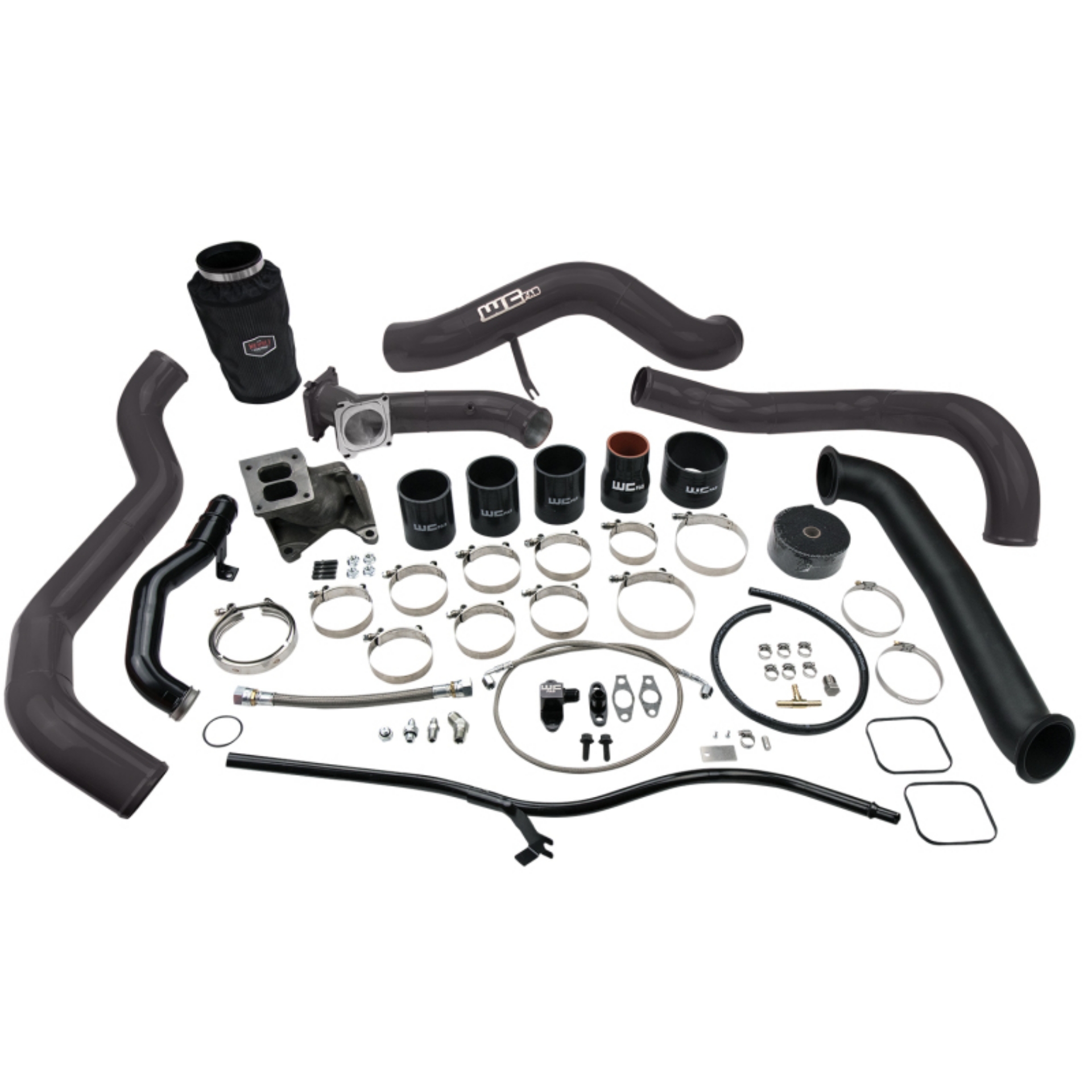 Picture of Wehrli 01-04 Chevrolet 6-6L LB7 Duramax S300 Turbo Install Kit No Turbo - WCFab Grey