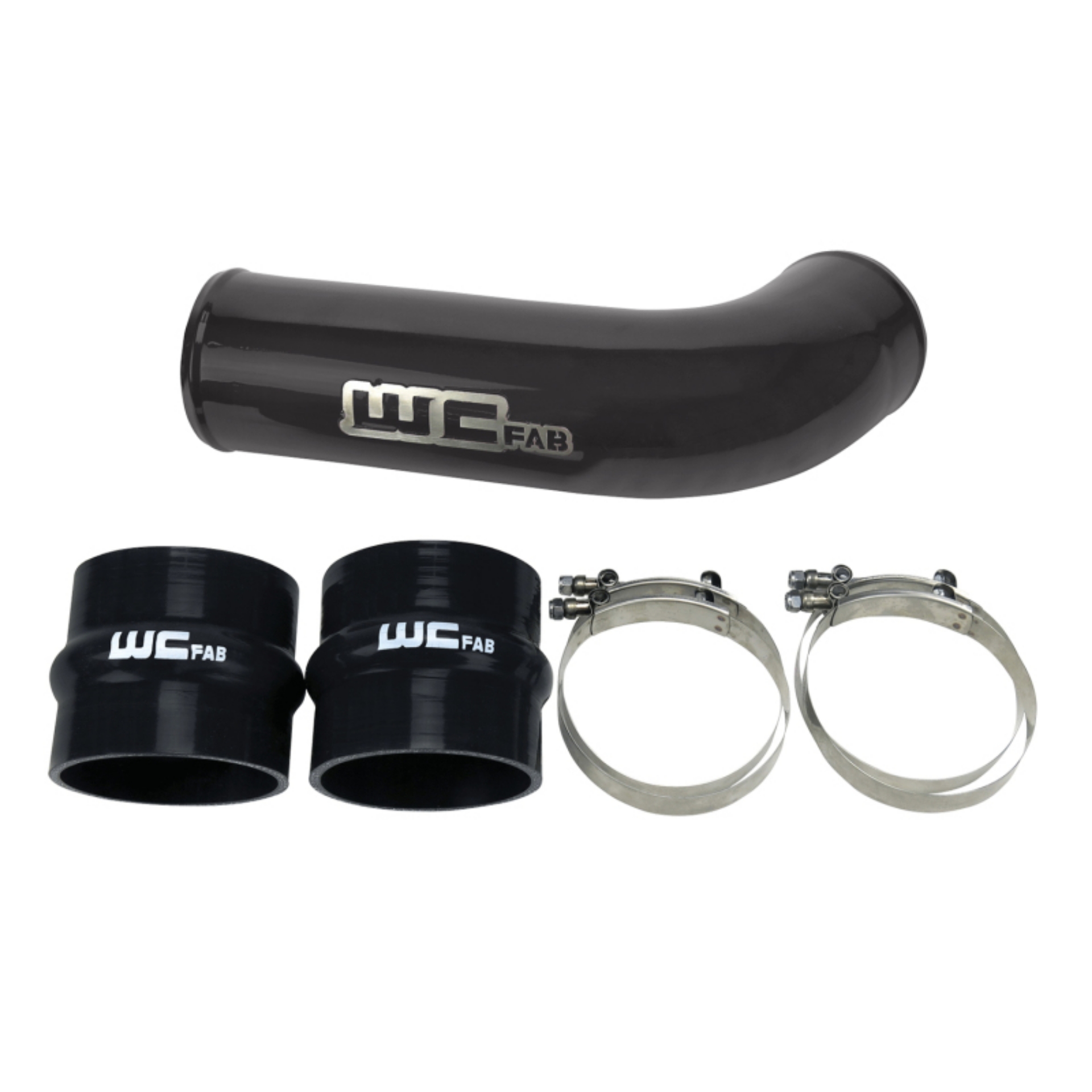 Picture of Wehrli 17-19 Chevrolet 6-6L L5P Duramax 4in Intake Pipe Use w-OEM Air Box - Gloss Black