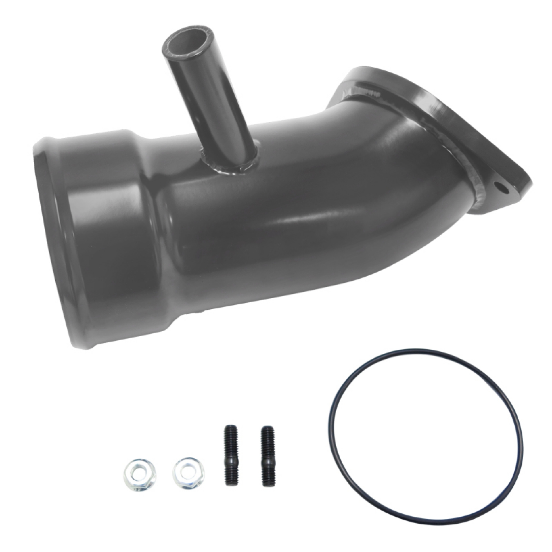 Picture of Wehrli 17-19 Chevrolet 6-6L L5P Duramax 3-5in Intake Horn w-PCV Port - Gloss White
