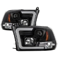 Picture of Spyder 09-16 Dodge Ram 1500 Ver 2 Proj Headlight - Light Bar Turn Signal - Blk - PRO-YD-DR09V2-SB-BK