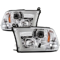 Picture of Spyder 09-16 Dodge Ram 1500 Ver 2 Proj Headlight - Light Bar Turn Signal - Chro - PRO-YD-DR09V2-SB-C