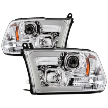 Picture of Spyder 09-16 Dodge Ram 1500 Ver 2 Proj Headlight - Light Bar Turn Signal - Chro - PRO-YD-DR09V2-SB-C