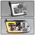 Picture of Spyder 09-16 Dodge Ram 1500 Ver 2 Proj Headlight - Light Bar Turn Signal - Chro - PRO-YD-DR09V2-SB-C
