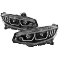 Picture of Spyder 16-18 Honda Civic 4Dr w-LED Seq Turn Sig Lights Proj Headlight - Black - PRO-YD-HC16-SEQ-BK