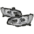 Picture of Spyder 16-18 Honda Civic 4Dr w-LED Seq Turn Sig Lights Proj Headlight - Chrome - PRO-YD-HC16-SEQ-C