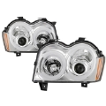 Picture of Spyder 05-07 Jeep Grand Cherokee - Light Bar Projector Headlights - Chrome - PRO-YD-JGC05V2-LB-C