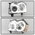 Picture of Spyder 05-07 Jeep Grand Cherokee - Light Bar Projector Headlights - Chrome - PRO-YD-JGC05V2-LB-C