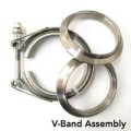 Picture of Ticon Industries 2in Titanium V-Band Clamp Assembly 2 Flanges-1 Clamp