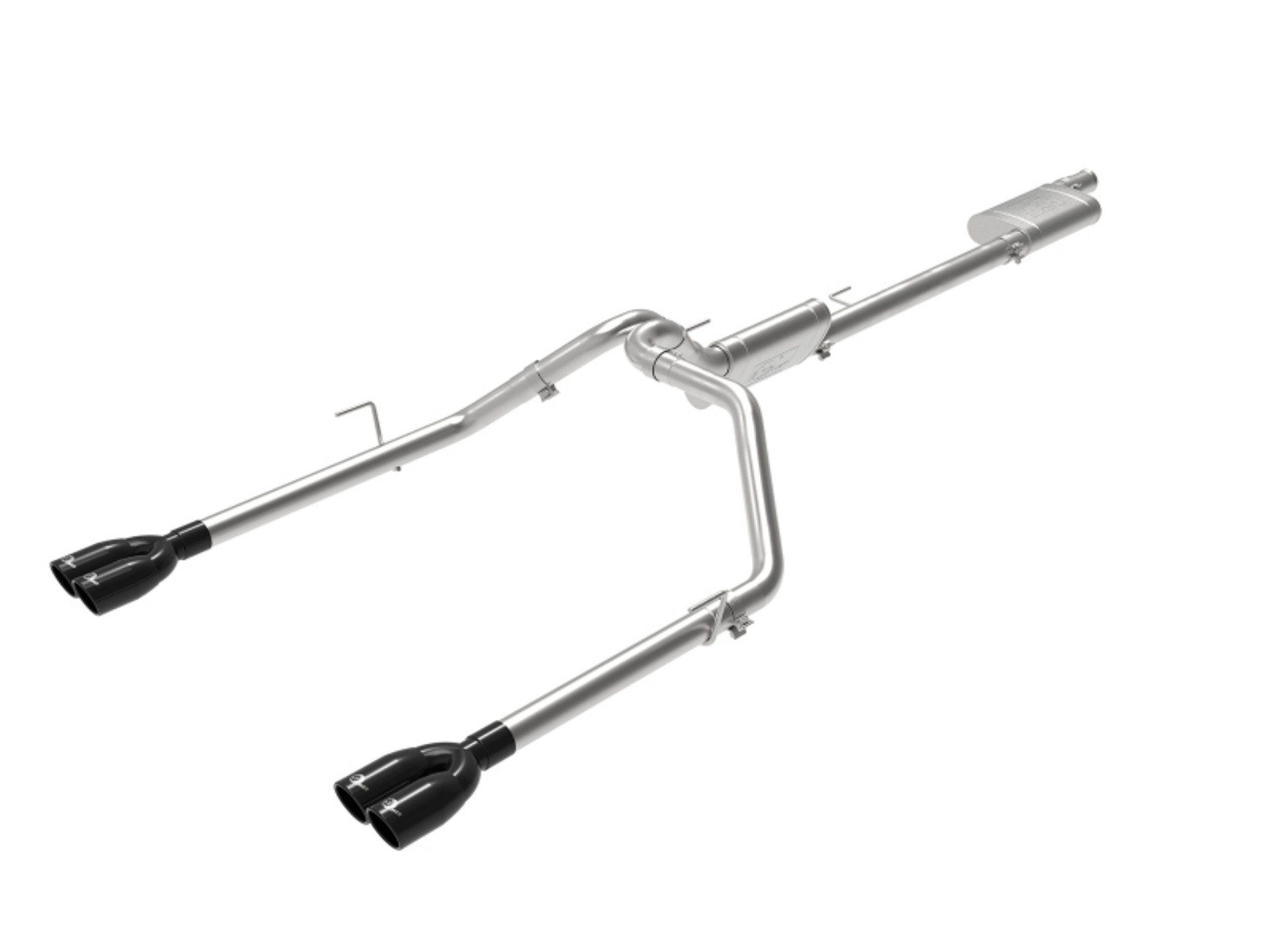 Picture of aFe Vulcan Series 3in-2-1-2in 304 SS Cat-Back 2020 Jeep Gladiator JT V6-3-6L w- Black Tips