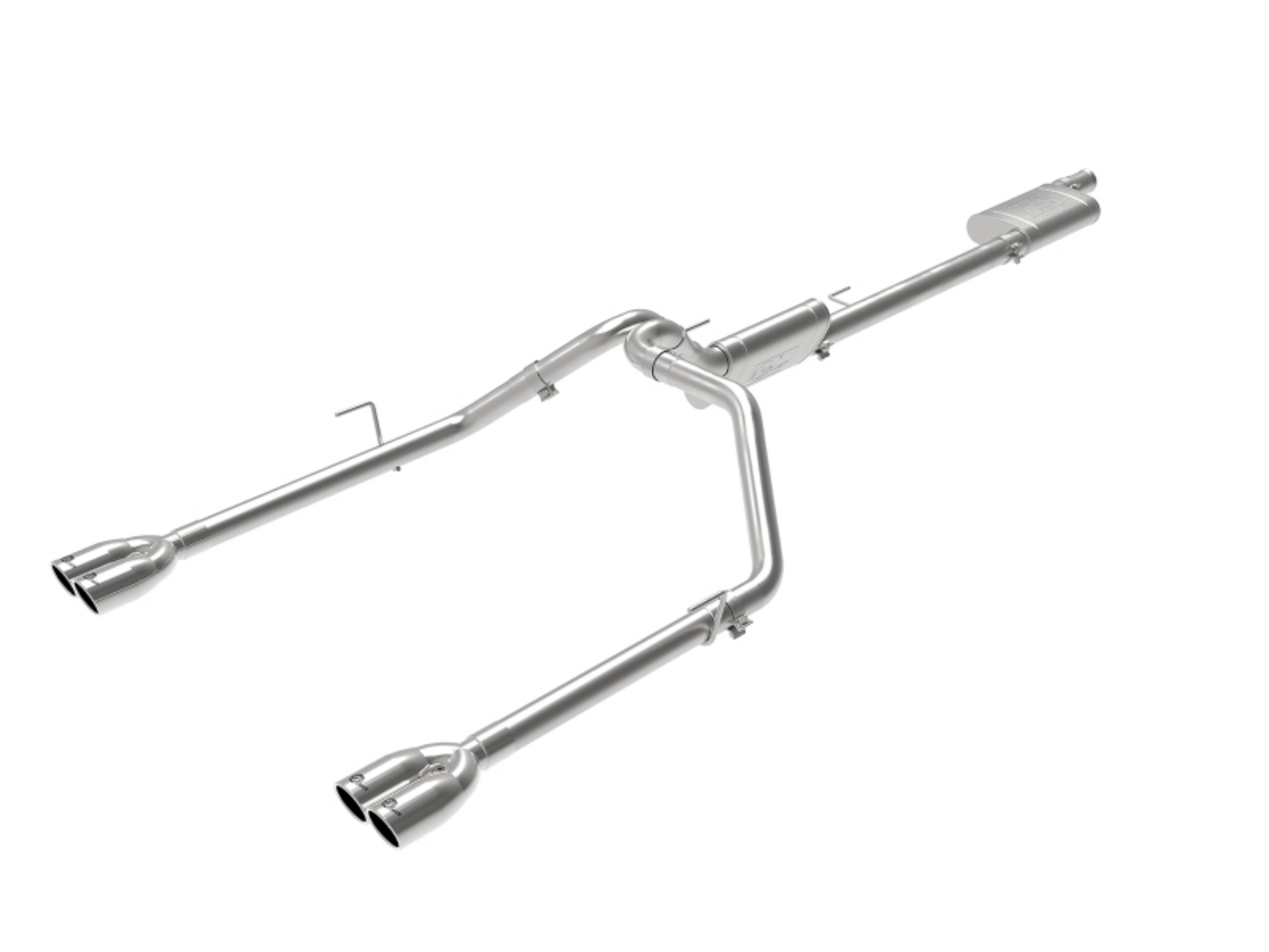 Picture of aFe Vulcan Series 3in-2-1-2in 304 SS Cat-Back 2020 Jeep Gladiator JT V6-3-6L w- Polished Tips