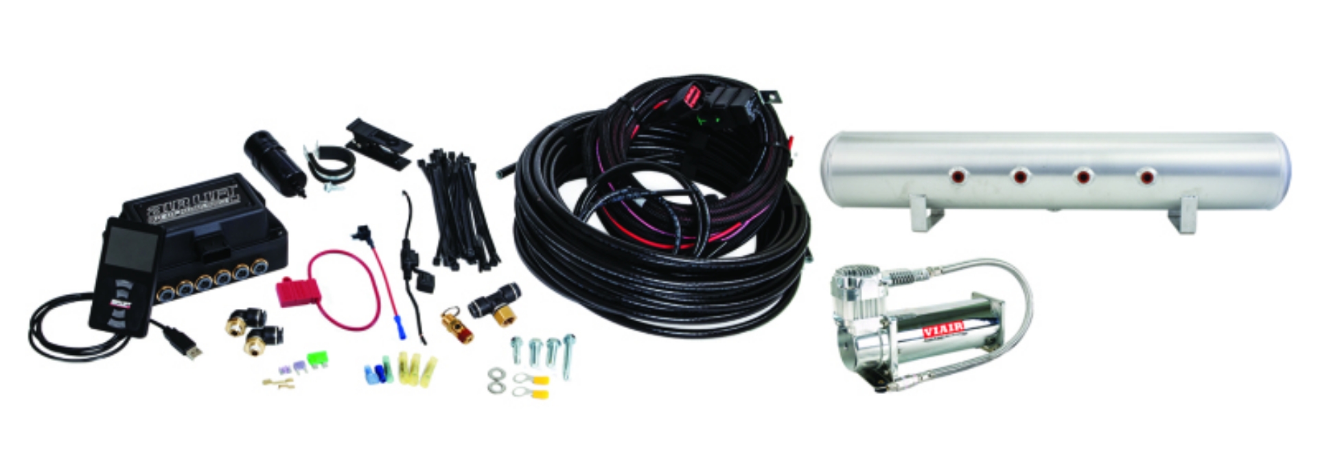 Picture of Air Lift Performance 3P 1-4 Air Line 5 Gal  Raw Aluminum Tank VIAIR 444C Comp