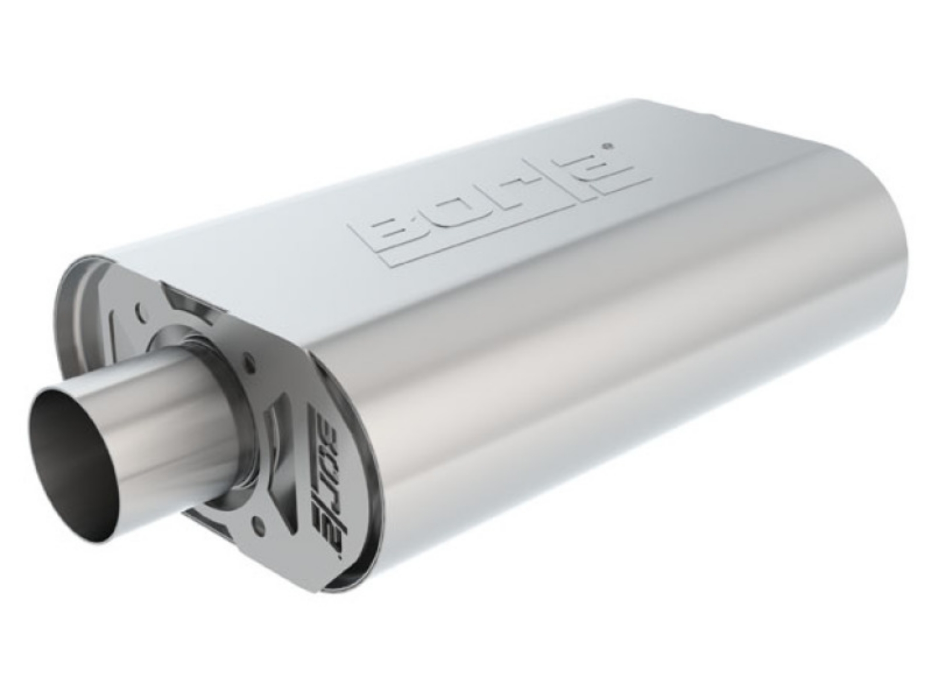 Picture of Borla CrateMuffler Stock SBC 283-327-350 S-Type 2-5in Offset-Center 14inx4-35inx9in Oval Muffler