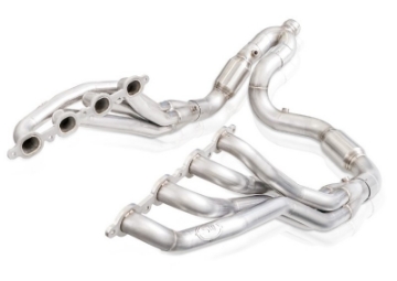 Picture of Stainless Works 2019+ Chevrolet Silverado 5-3L Catted Headers 1-7-8in Primaries 3in Leads Y-Pipe