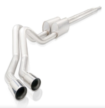 Picture of Stainless Works 2019+ Chevrolet Silverado 5-3L 3in Legend Catback Factory Conct Dual Polished Tip