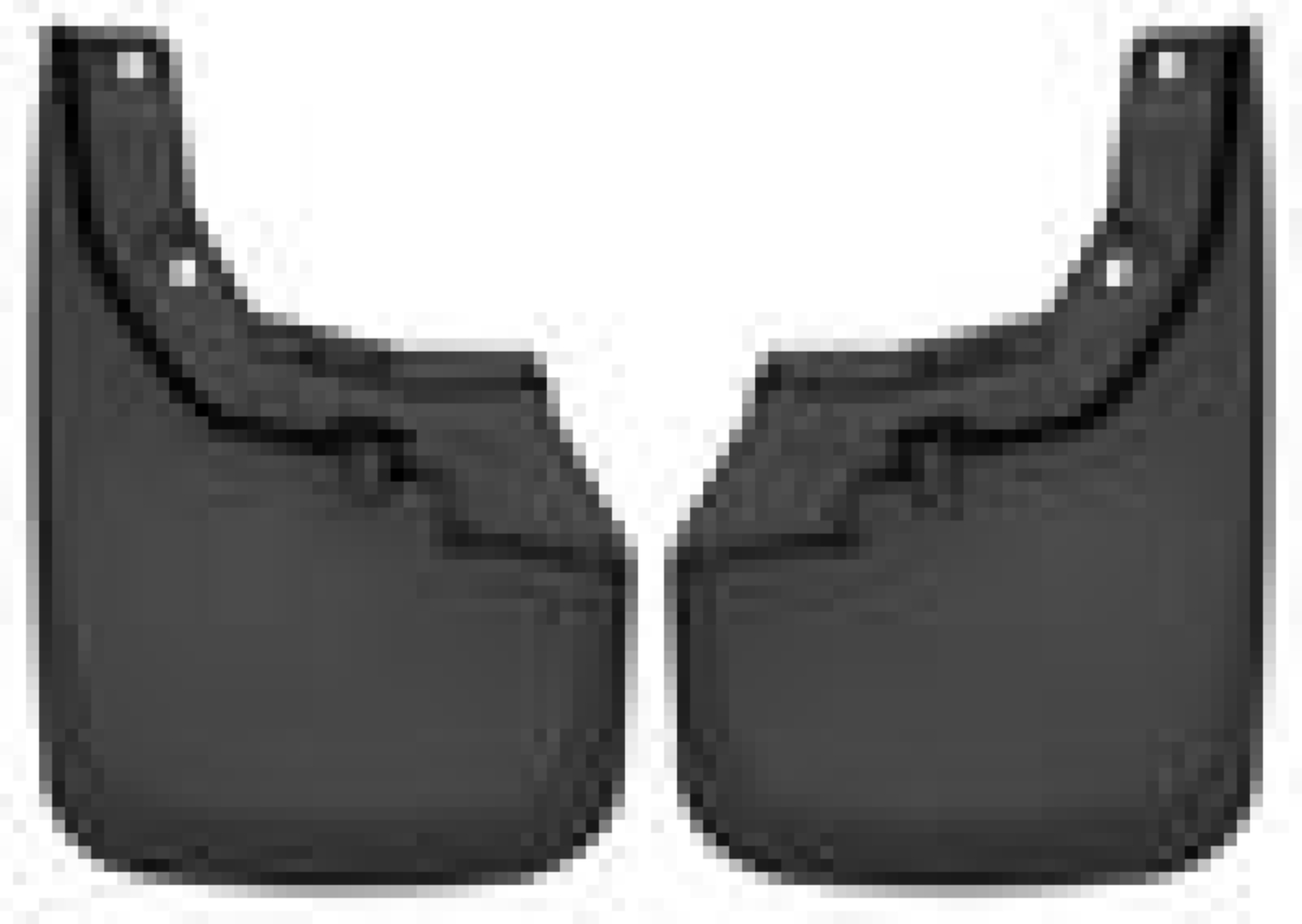Picture of Husky Liners 16-22 Toyota Tacoma w- OE Fender Flares Custom Molded Front Mud Guards - Black