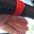 Picture of BuiltRight Industries 09-14 Ford Raptor Steering Wheel Stripe Kit - Red