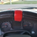 Picture of BuiltRight Industries 09-14 Ford Raptor Steering Wheel Stripe Kit - Red