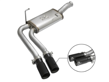 Picture of aFe Rebel Series CB Middle-Side Exit SS Exhaust w- Black Tips 09-16 GM Silverado-Sierra V6-V8