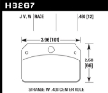 Picture of Hawk DTC-50 Brake Pads for Strange Caliper w- 0-438in Center Hole