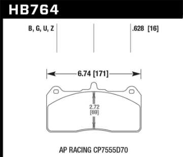 Picture of Hawk AP Racing CP7555D70 DTC-60 AP Racing Brake Pads