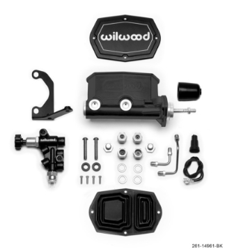 Picture of Wilwood Compact Tandem M-C - 7-8in Bore - w-Bracket and Valve Pushrod - Black