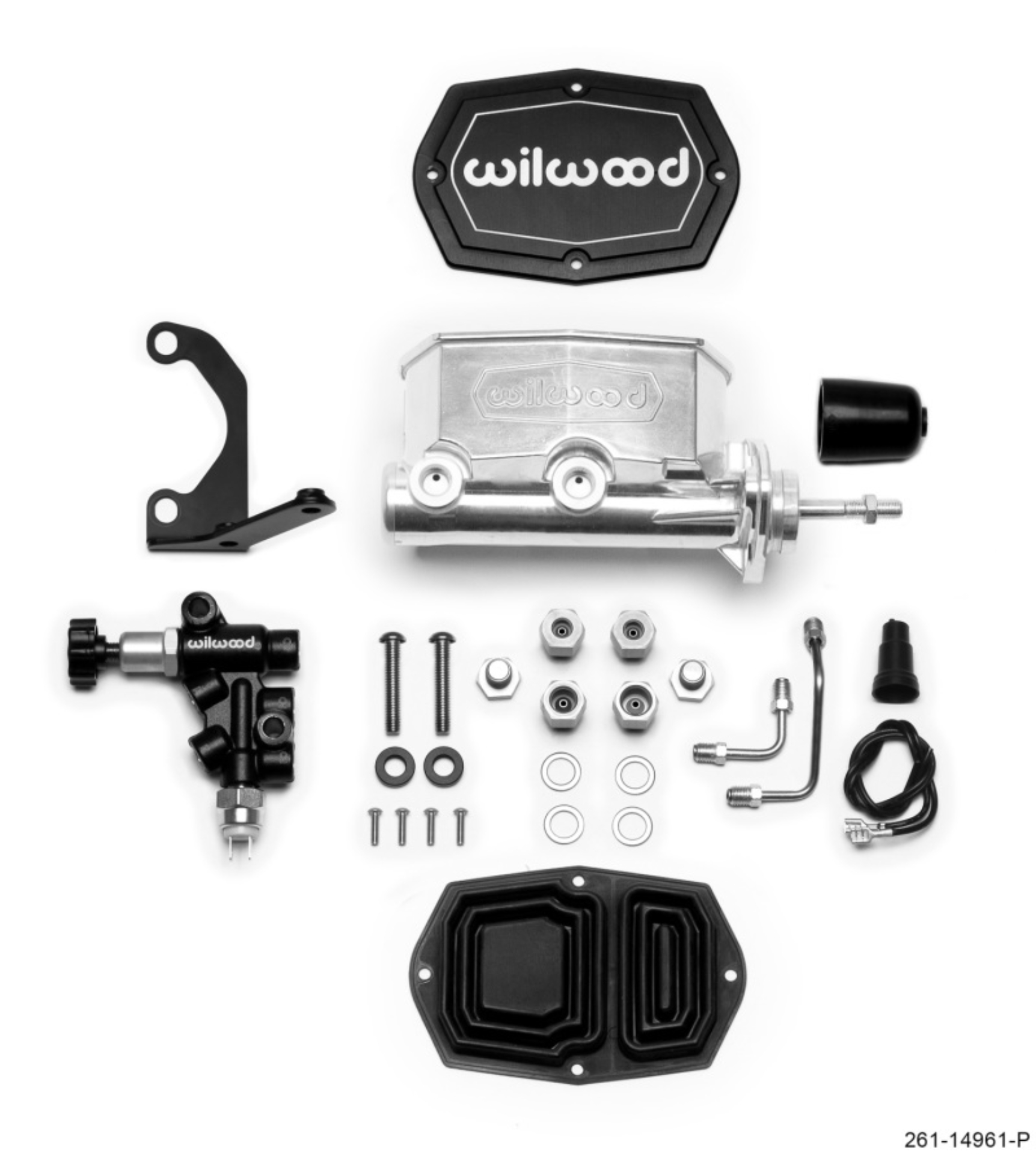 Picture of Wilwood Compact Tandem M-C - 7-8in Bore - w-Bracket and Valve Pushrod - Ball Burnished