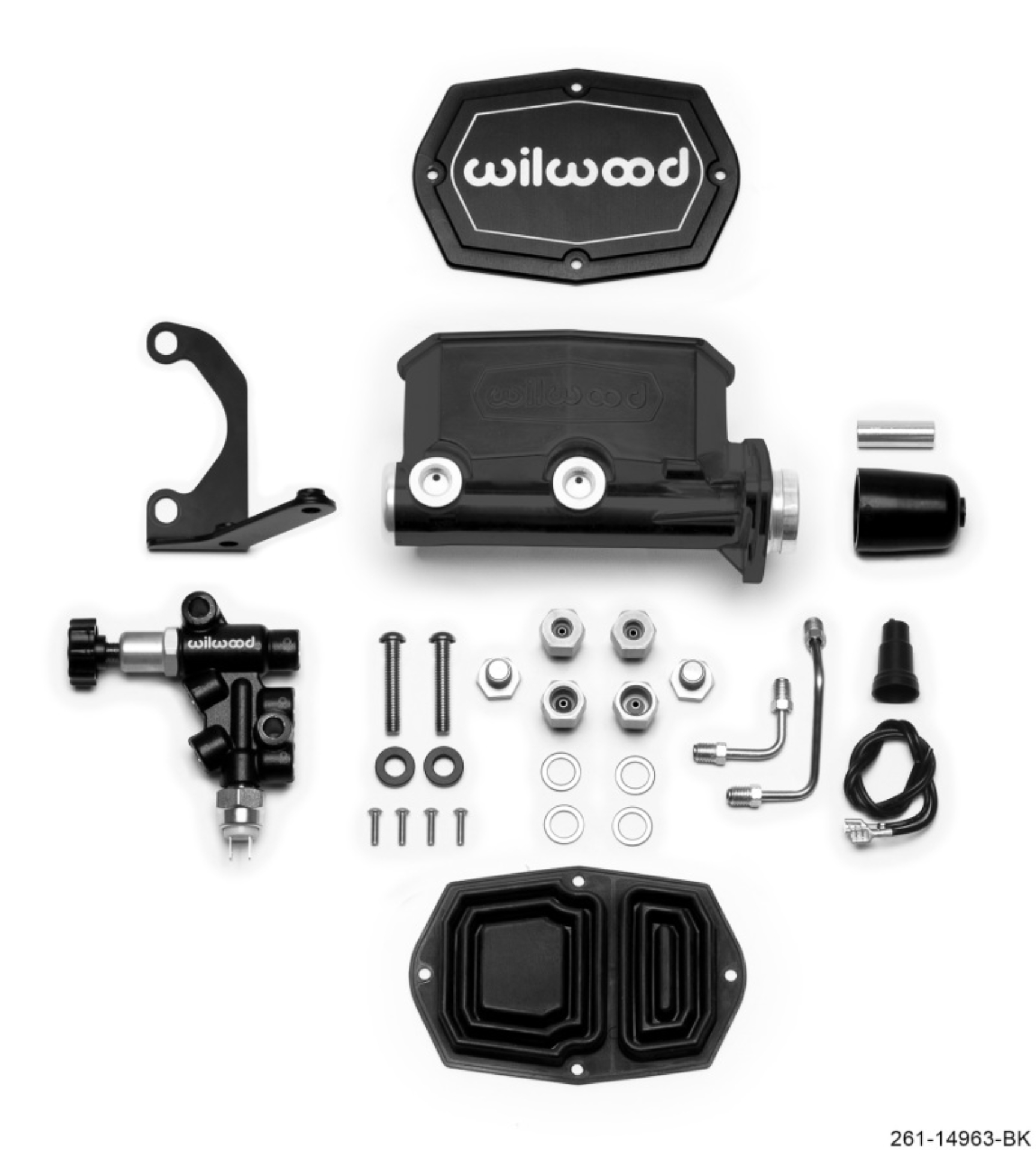 Picture of Wilwood Compact Tandem M-C - 1in Bore - w-Bracket and Valve Pushrod - Black