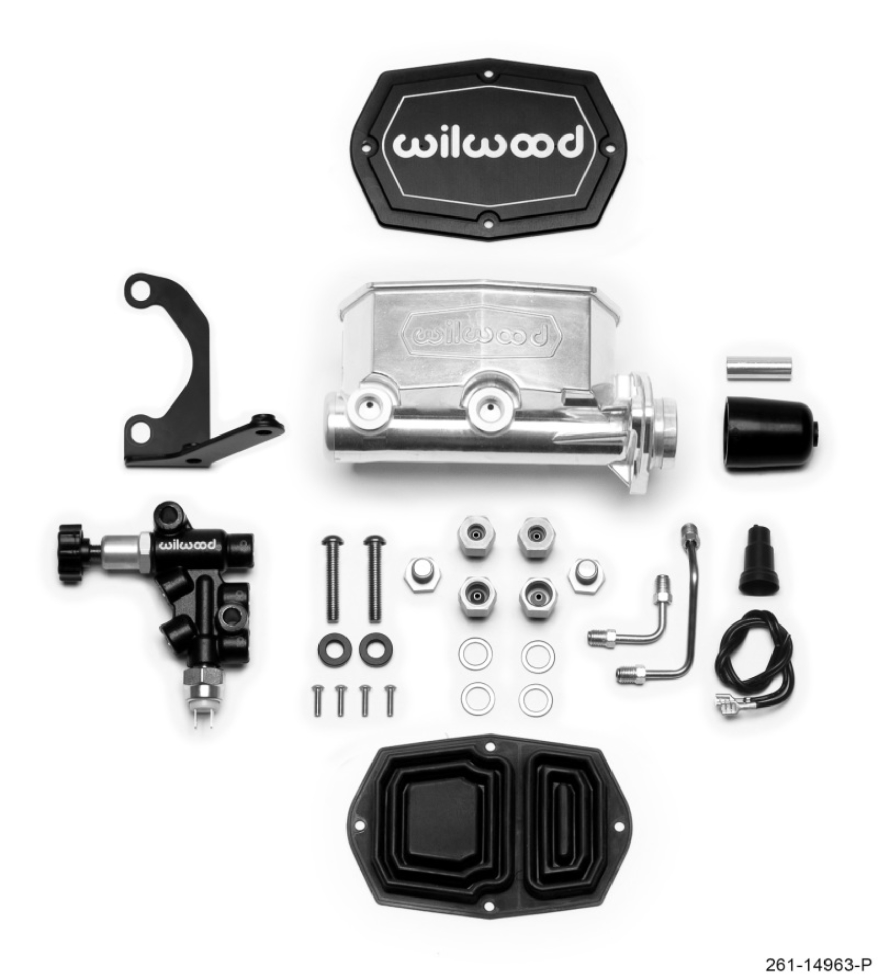 Picture of Wilwood Compact Tandem M-C - 1in Bore - w-Bracket and Valve - Ball Burnished