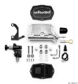 Picture of Wilwood Compact Tandem M-C - 7-8in Bore w-Bracket and Valve fits Mustang Pushrod - Ball Burnished