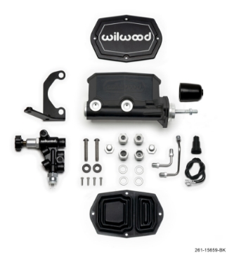 Picture of Wilwood Compact Tandem M-C - 7-8in Bore w-RH Bracket and Valve Pushrod - Black