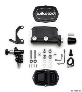 Picture of Wilwood Compact Tandem M-C - 1in Bore w-RH Bracket and Valve - Black