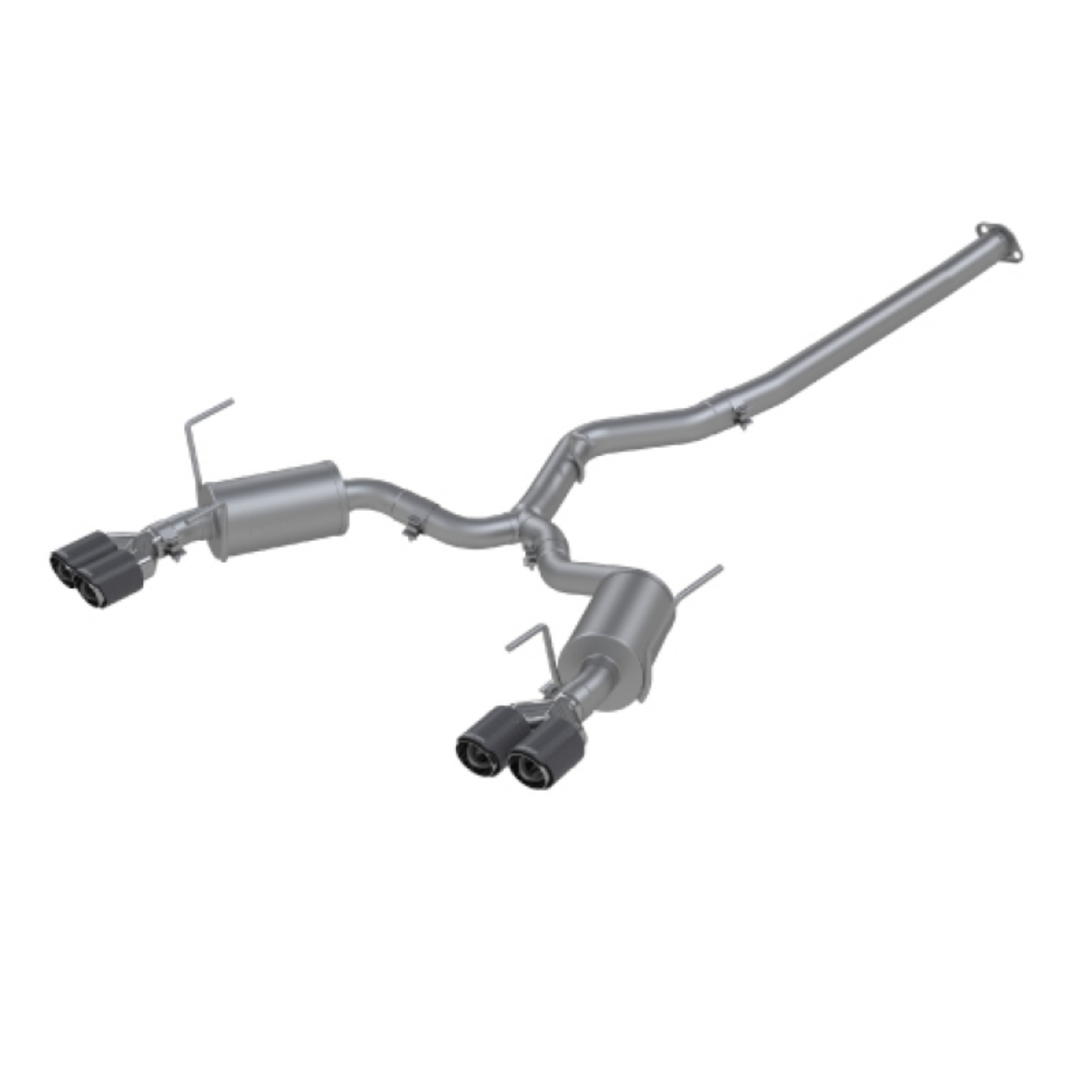 Picture of MBRP 15-19 Subaru WRX 2-0L-STI 2-5L 3in Dual Split Rear Exit w- 3-5in CF Tips - T304 Street Version
