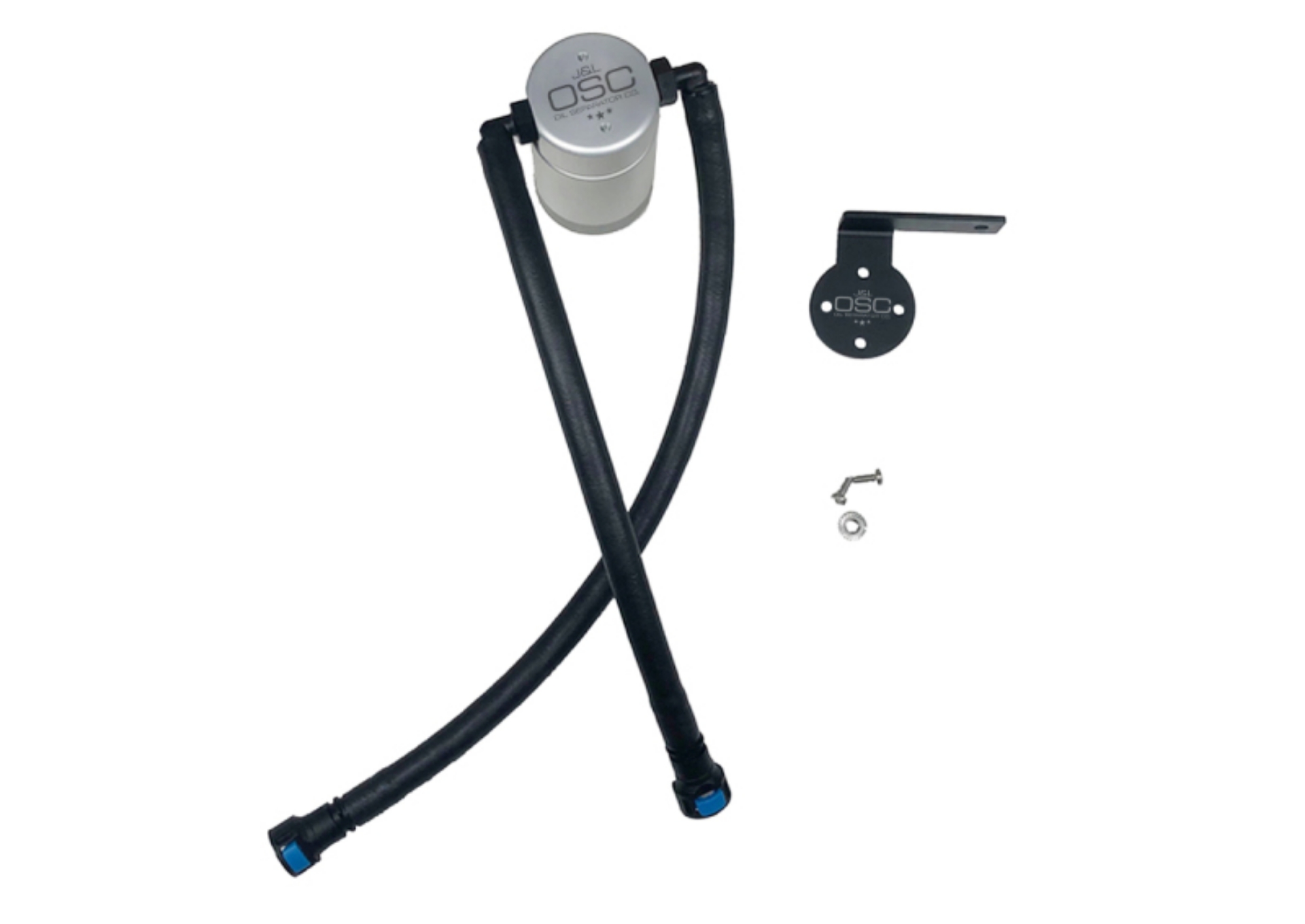Picture of J&L 19-25 Chevrolet Silverado-GMC Sierra 1500 5-3L V8 Driver Side Oil Separator 3-0 - Clear Anodized