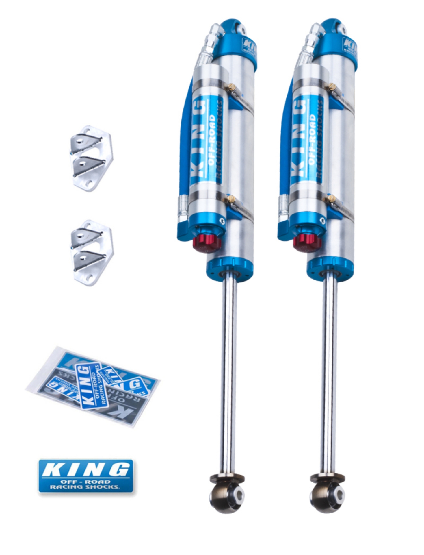 Picture of King Shocks 07-18 Jeep Wrangler JK Rear 2-5 Dia Piggy Hose Res Shocks 0-2in Lift w-Adjuster Pair