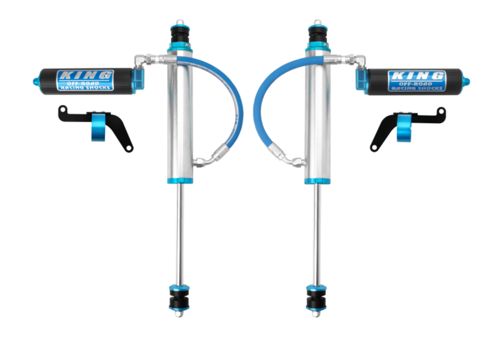 Picture of King Shocks 1997+ Nissan Patrol Y61 Frt 2-5 Dia Shock Remote 2-5 Fin Res 0-2in Lift w-Brkt Pair