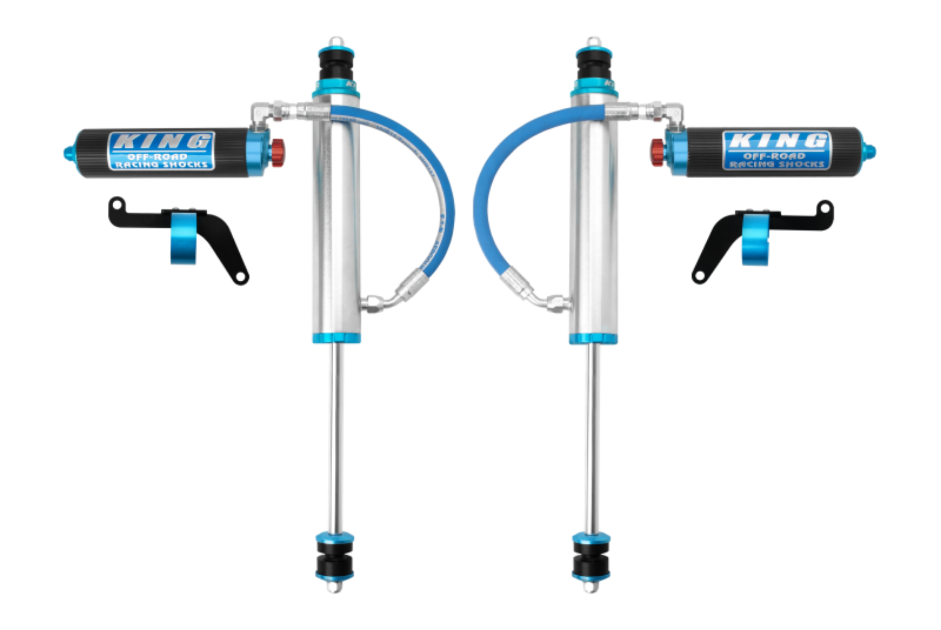 Picture of King Shocks 97+ Nissan Patrol Y61 Frt 2-5 Dia Shock Remote 2-5 Fin Res 0-2in Lift w-Adj-Brkt Pair