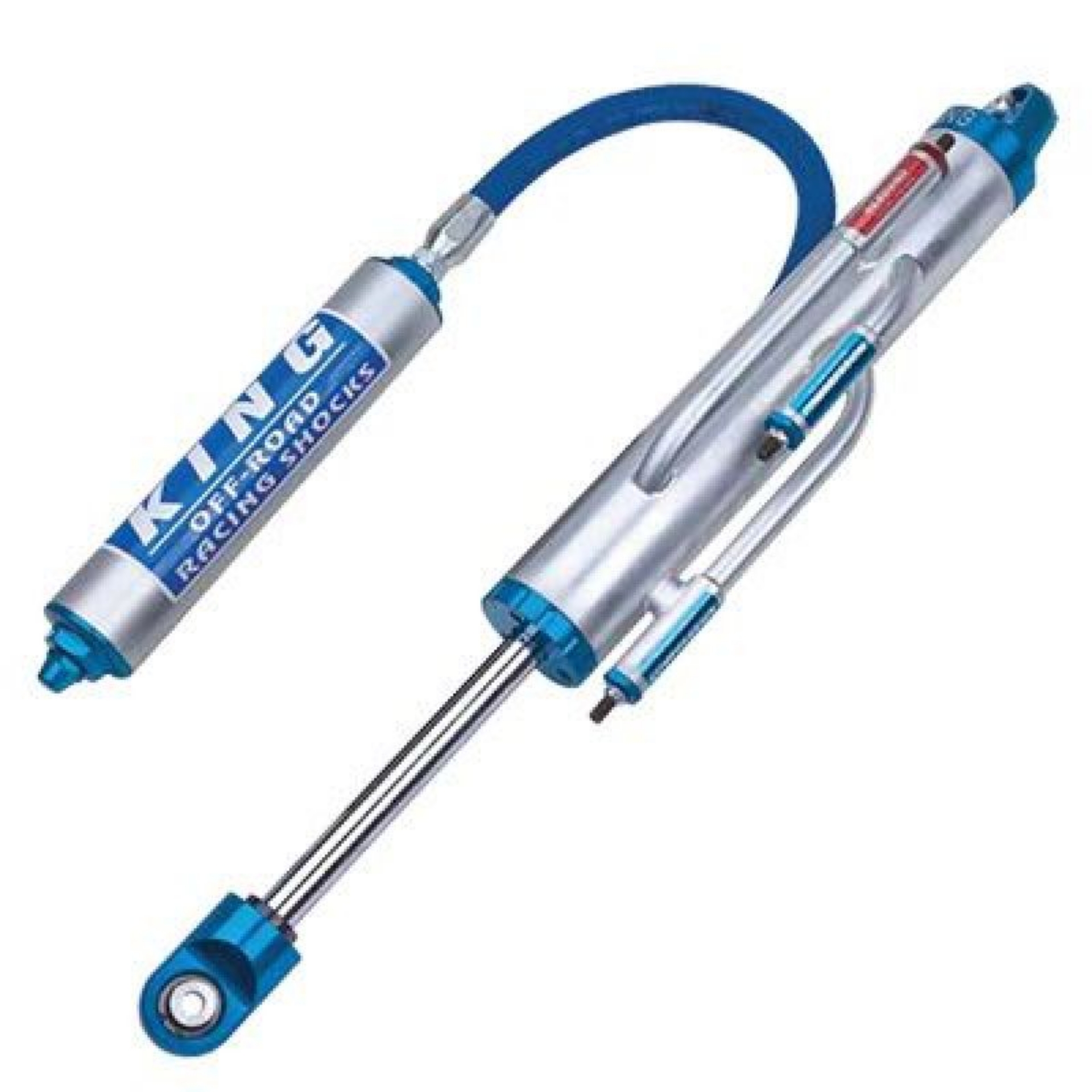 Picture of King Shocks 8in Single Rate 2-0 Race Coilover Shock Hose Remote Reservoir w-o Springs 7-8 Shaft