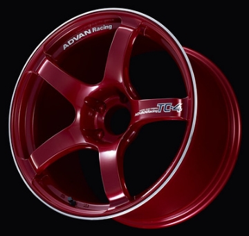 Picture of Advan TC4 18x9-5 +45 5-100 Candy Racing Red
