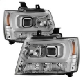 Picture of Spyder 07-14 Chevy Suburban-1500-2500-Tahoe V2 Projector Headlights Chrome PRO-YD-CSUB07V2-DRL-C