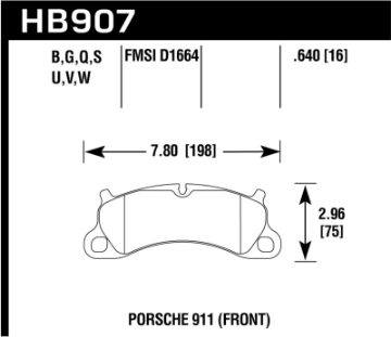 Picture of Hawk 12-16 Porsche 911 Carrera S DTC-50 Front Brake Pads