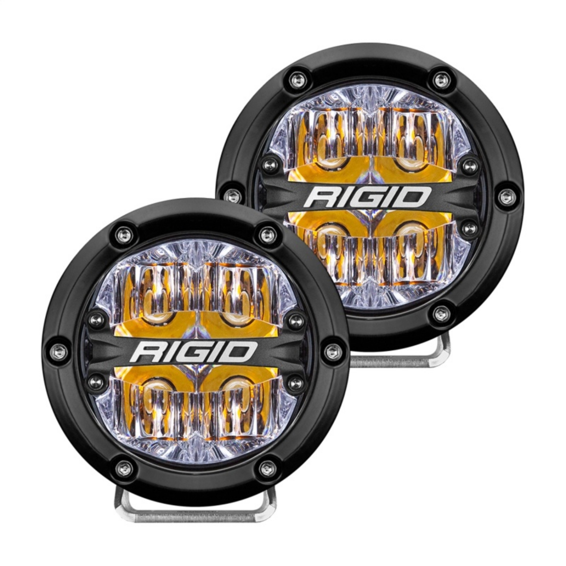 Picture of Rigid Industries 360-Series 4in LED Off-Road Drive Beam - Amber Backlight Pair